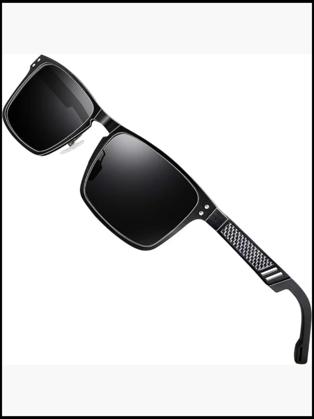 Classic Square AL-MG Metal Frame Polarized Sunglasses for Driving